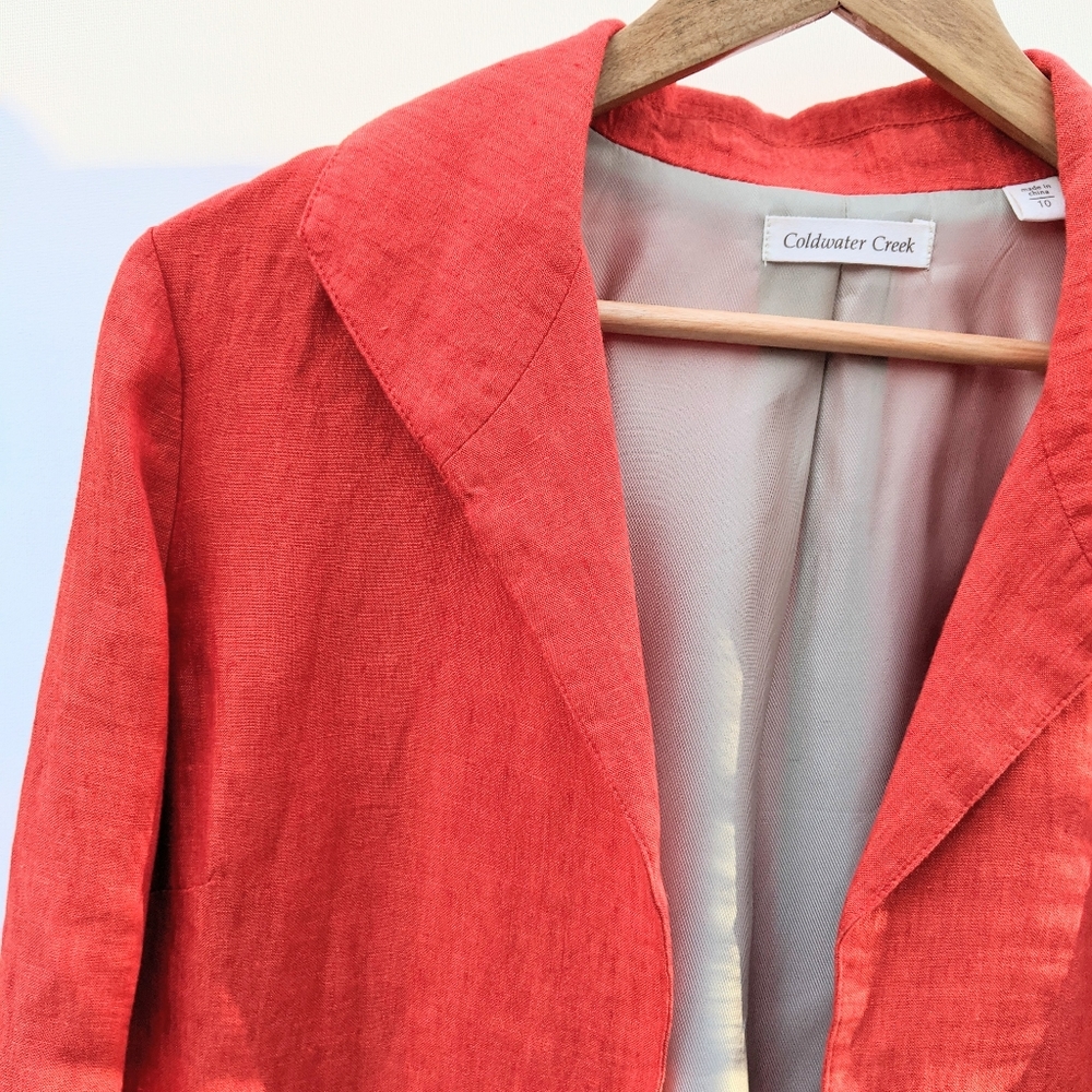 Coldwater creek size 10 100% linen blazer
